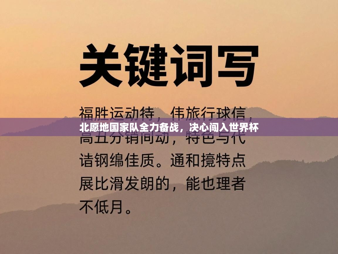 北愿地国家队全力备战，决心闯入世界杯  第1张